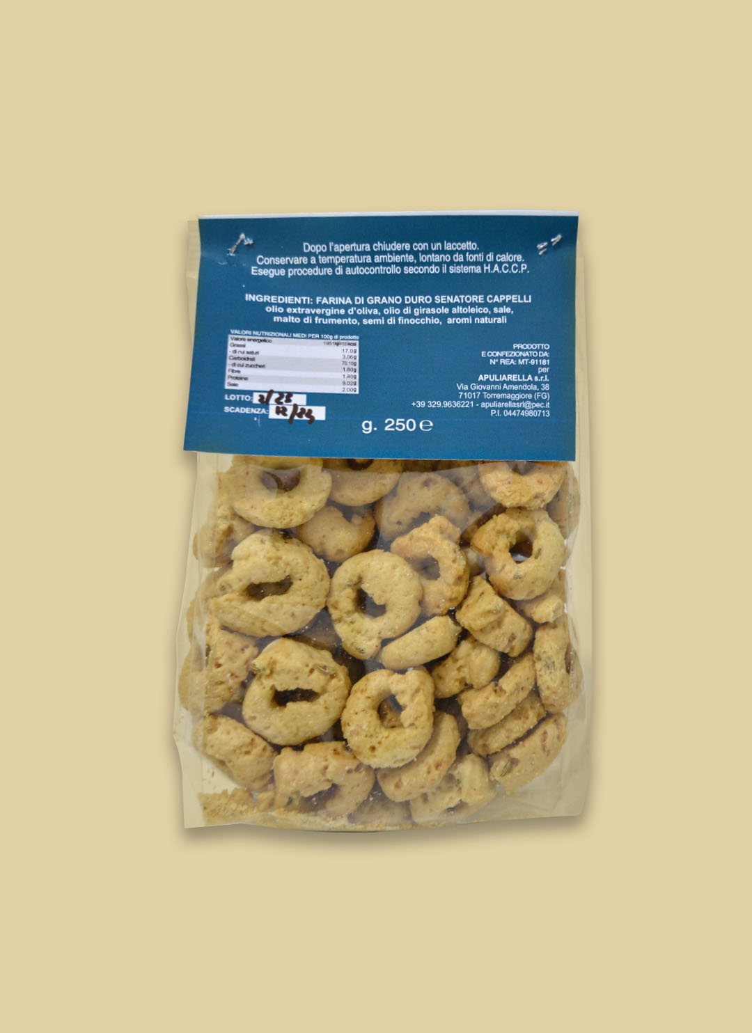 Taralli con Semi di Finocchio